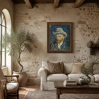 Selbstporträt mit Filzhut — Italienische Villa