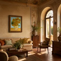 Stillleben - Vase mit zwölf Sonnen — Italienische Villa