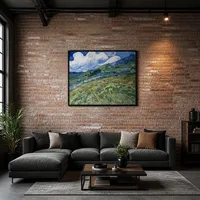 Weizenfeld mit Bergen im Hintergrund — Modernes Loft