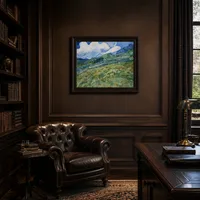 Weizenfeld mit Bergen im Hintergrund — Klassische Bibliothek