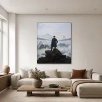Der Wanderer über dem Nebelmeer — Minimalistische Galerie