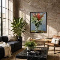 Blumenstrauß aus Gadiolas, Lilien und Dasies — Modernes Loft