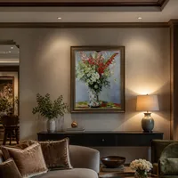 Blumenstrauß aus Gadiolas, Lilien und Dasies — Boutiquehotel
