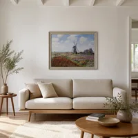 Fields of Tulip With The Rijnsburg Windmühle — Skandinavisches Haus