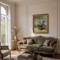 Blumen in einem Topf — Pariser Wohnung