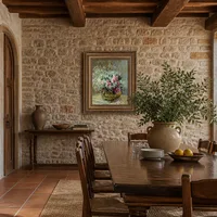 Blumen in einem Topf — Italienische Villa