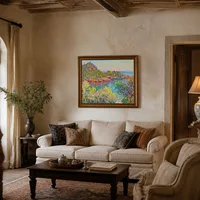 Landschaft in der Nähe von Montecarlo — Italienische Villa