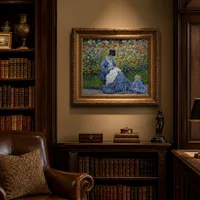 Camille Monet und Kind im Garten des Künstlers in Argenteuil — Klassische Bibliothek