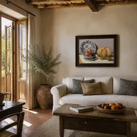 Stillleben mit Melone — Italienische Villa