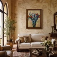 Vase mit Tulpen — Italienische Villa