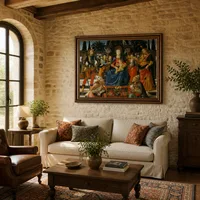 Madonna und Kind inthronisiert mit Vier Engel, die Erzengel Mich — Italienische Villa