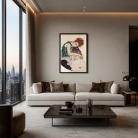 Sitzfrau mit verbogenem Knee — Luxus-Penthouse