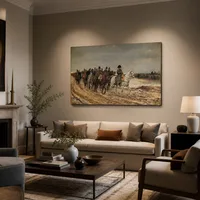 1814. Campagne de France (Napoleon und sein Stab kehren nach der Schlacht von Laon von Soissons zurück) — Museumsinterieur