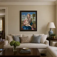 Madonna und Kind in einer Landschaft — Italienische Villa