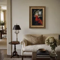 Die Frau in Rot — Italienische Villa