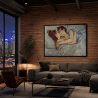 Im Bett Der Kuss — Modernes Loft
