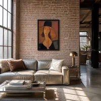Porträt von Jeanne Hébuterne in einem großen Hut — Modernes Loft
