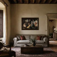 Minerva mit den Musen — Italienische Villa