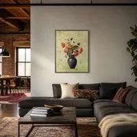 Anemonen und Mohnblumen in einer Vase — Modernes Loft