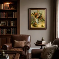 Rosen und Jasmin in einem Delft-Vase — Klassische Bibliothek