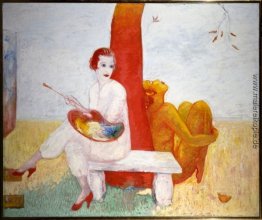 Selbstbildnis mit Palette (Maler und Faun) Selbstbildnis mit Palette (Maler und Faun)