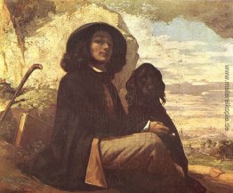 Selbstporträt mit einem Black Dog Selbstporträt mit einem Black Dog