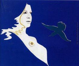 Autoportrait à l'oiseau vert ou Femme à l'oiseau vert Autoportrait à l'oiseau vert ou Femme à l'oiseau vert