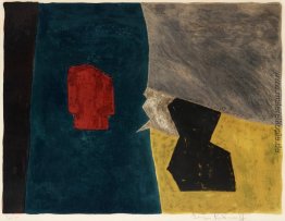 Composition bleue, jaune et grise Composition bleue, jaune et grise