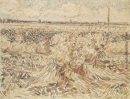 Weizen-Feld mit Garben Weizen-Feld mit Garben