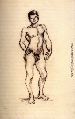 Standing Male Nude gesehen von der Front Standing Male Nude gesehen von der Front