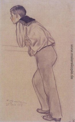 Porträt von K. B. Kustodiev Porträt von K. B. Kustodiev