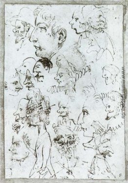 Blatt von Karikaturen Blatt von Karikaturen