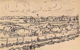 La Crau mit Pfirsich-Bäume in der Blüte La Crau mit Pfirsich-Bäume in der Blüte