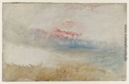 Roter Himmel über einem Strand Roter Himmel über einem Strand