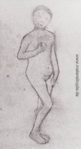 Nacktes Mädchen stehend Nacktes Mädchen stehend