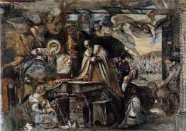 Studie von Tintorettos Anbetung der Könige Studie von Tintorettos Anbetung der Könige