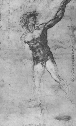 Skizze eines nackten Mannes (Studie für die "Schlacht von Cascin Skizze eines nackten Mannes (Studie für die "Schlacht von Cascin