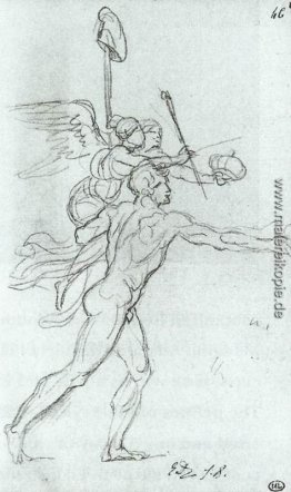 Allegorie der Französisch Menschen Mit der Krone und Zepter des Allegorie der Französisch Menschen Mit der Krone und Zepter des