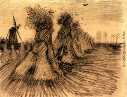 Stooks und eine Mühle Stooks und eine Mühle