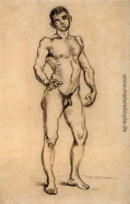 Standing Male Nude gesehen von der Front Standing Male Nude gesehen von der Front