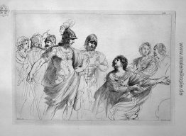 Frauen und Krieger, von Guercino Frauen und Krieger, von Guercino