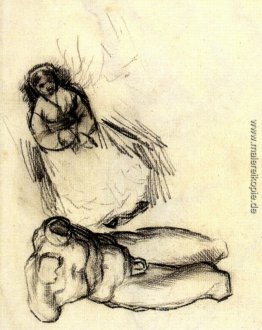 Männlicher Torso und Study for Portrait einer Frau mit Blumen Männlicher Torso und Study for Portrait einer Frau mit Blumen