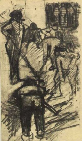 Diggers in aufgerissene Straße Diggers in aufgerissene Straße