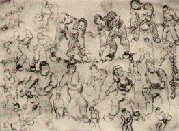 Blech mit zahlreichen Abbildung Sketches Blech mit zahlreichen Abbildung Sketches