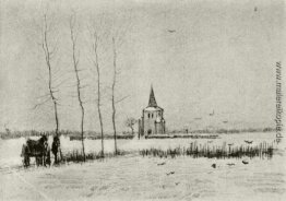 Snowy-Landschaft mit dem Old Tower Snowy-Landschaft mit dem Old Tower