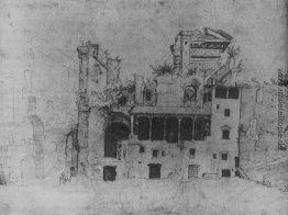 Frühe Palazzo Colonna mit Resten der antiken Tempel von Serapis Frühe Palazzo Colonna mit Resten der antiken Tempel von Serapis