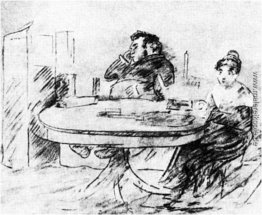 Ivan Krylov und Anna Fuhrman im Wohnzimmer Ivan Krylov und Anna Fuhrman im Wohnzimmer