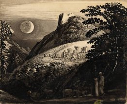 Die Harvest Moon. Zeichnung für 'A Pastoral Scene "1832 Die Harvest Moon. Zeichnung für 'A Pastoral Scene "1832