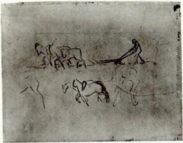 Sketches of Bauer Pflügen mit Pferden Sketches of Bauer Pflügen mit Pferden