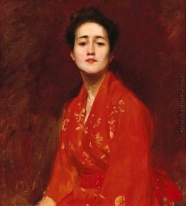 Studie von einem Mädchen in einem japanischen Kleid Studie von einem Mädchen in einem japanischen Kleid